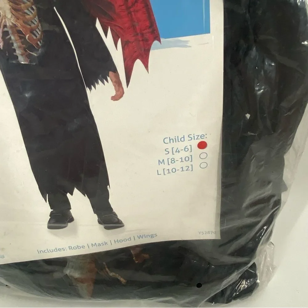 Boys Black and Red Vampire Halloween Costume size S